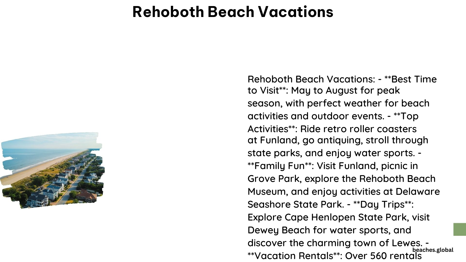 Rehoboth Beach Vacations