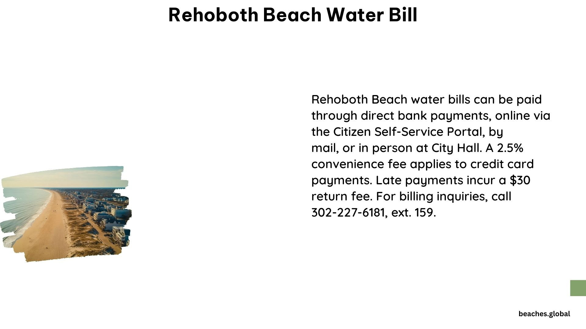 Rehoboth Beach Water Bill