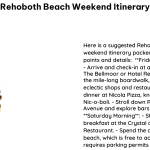 Rehoboth Beach Weekend Itinerary