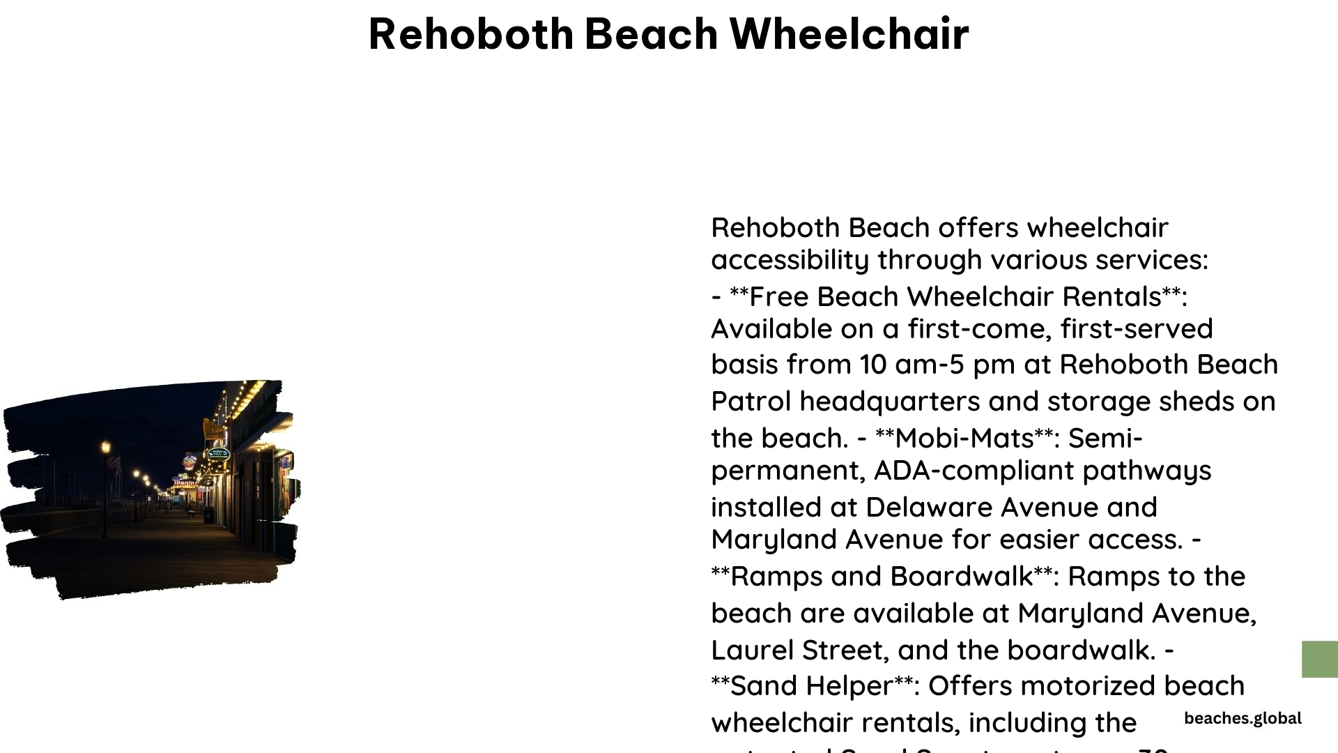 Rehoboth Beach Wheelchair