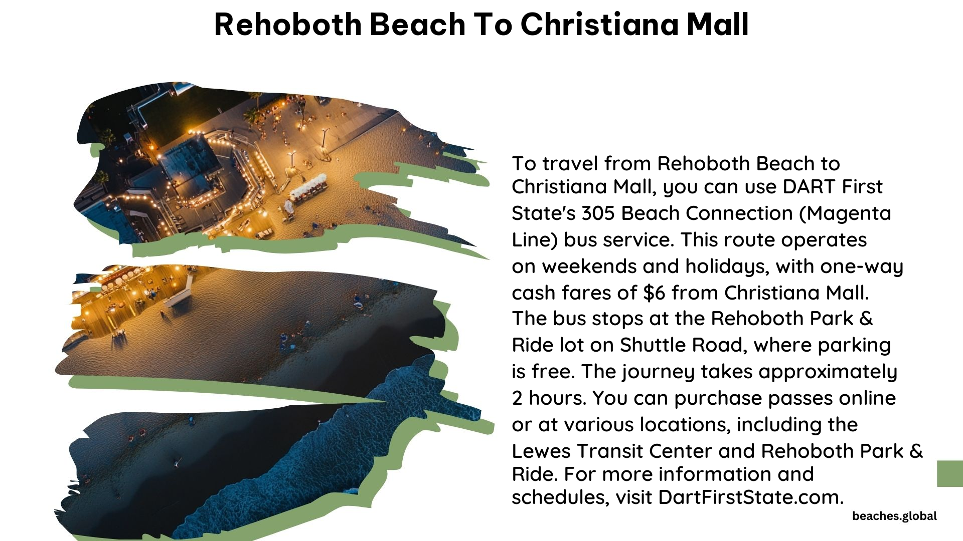 Rehoboth Beach to Christiana Mall