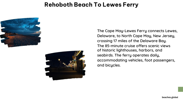 Rehoboth Beach to Lewes Ferry