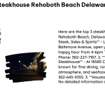 Steakhouse Rehoboth Beach Delaware