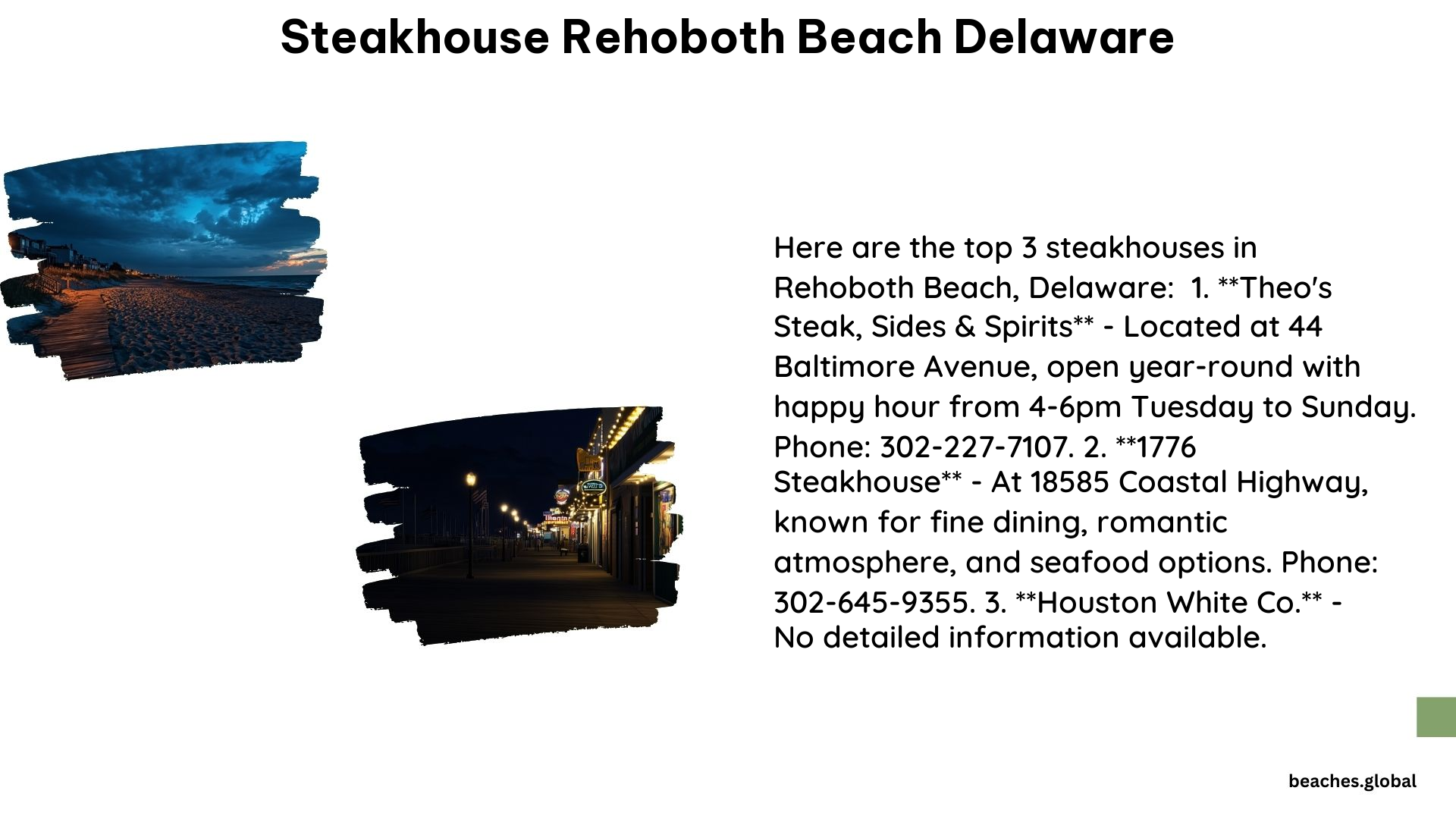 Steakhouse Rehoboth Beach Delaware